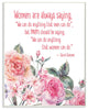 Stupell Industries Woman Can Do Anything Flower Inspirational Word, 10 x 15