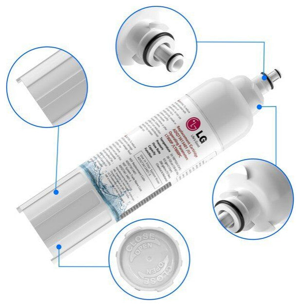 2 Pack LT800P LG ADQ73613401 Kenmore 46-9490 Refrigerator Water Filter