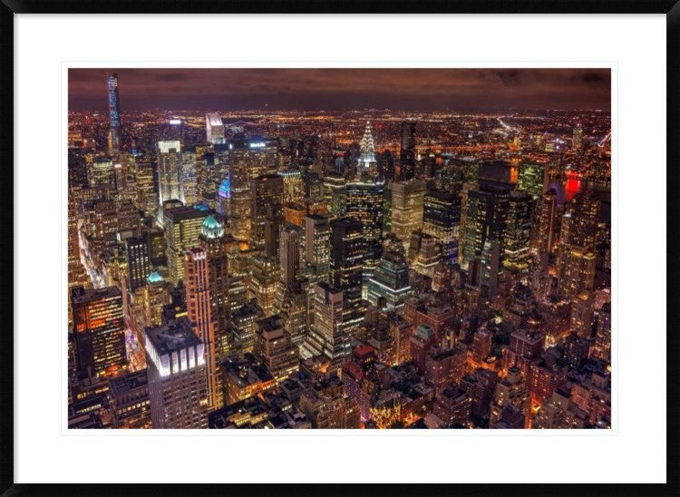 "Night Life" Framed Digital Print by Milton Mpounas, 38x27"