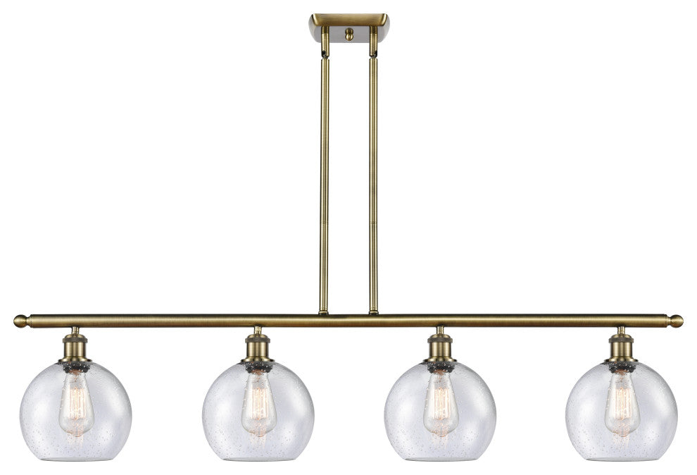 Innovations Lighting 516-4I-AB-G124-8 Athens 4 Light 48" Island Light