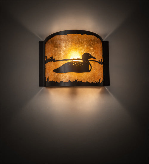 12 Wide Loon Right Wall Sconce