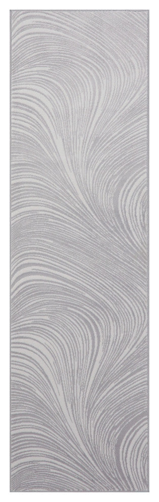 DKNY Central Park West 2' x 6' Grey Modern Indoor Rug