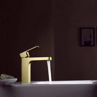 Blaze Single Handle Bathroom Sink Faucet, Brushed Gold