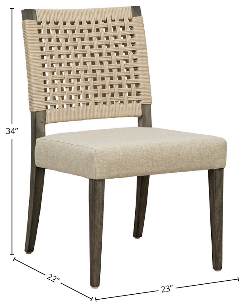 Savannah Oak Side Chair, Beige