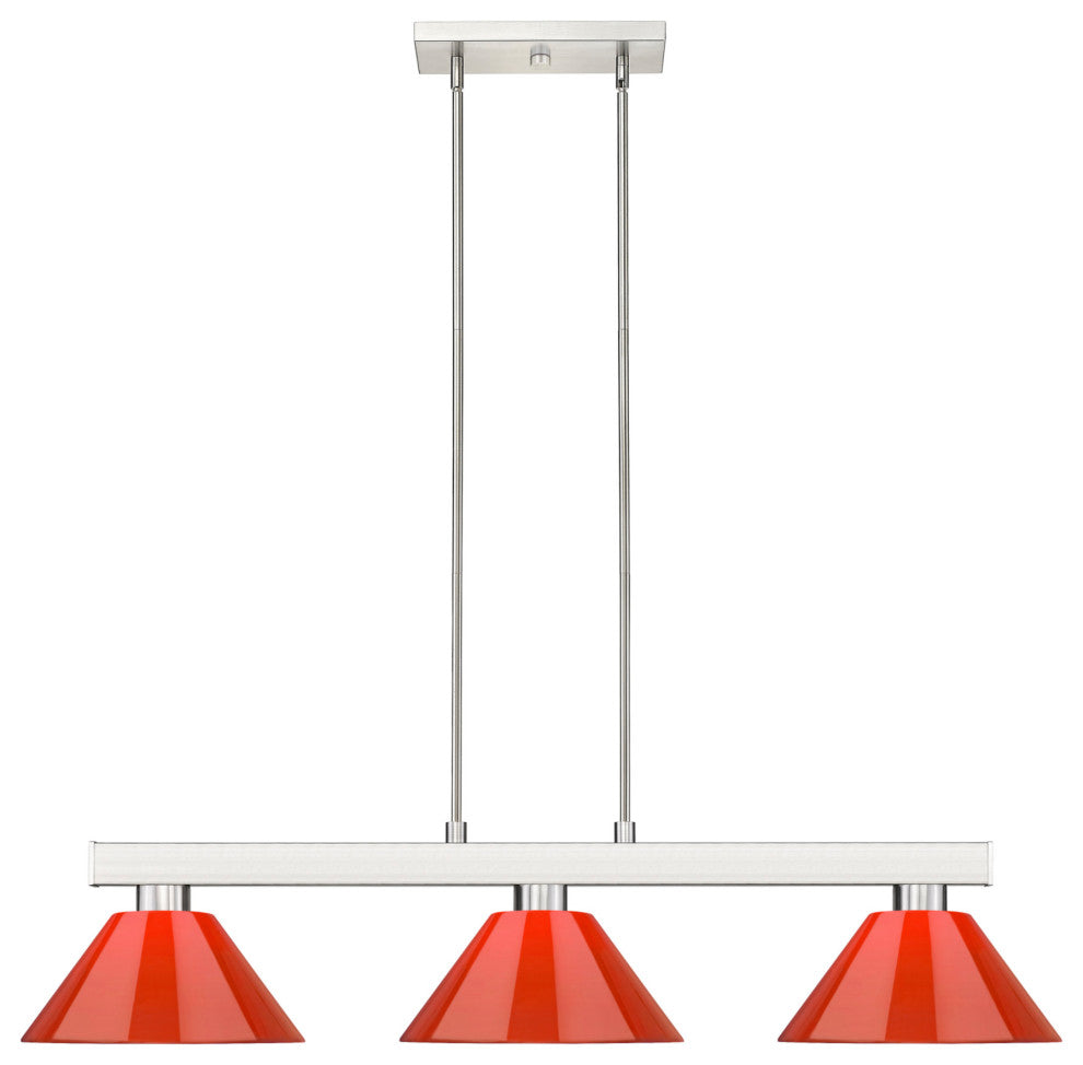 Z-Lite 152-PRD Cobalt 3 Light 46"W Billiard Chandelier - Matte Black