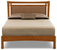 Monterey Bed, Upholstered Headboard, Autumn Cherry, Dark Brown Microsuede, Full