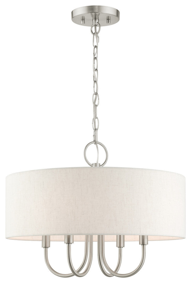 Brushed Nickel Transitional, Pendant Chandelier