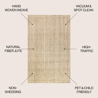 Hiro Hand Woven Chunky Jute Ivory 6 ft. x 9 ft. Area Rug
