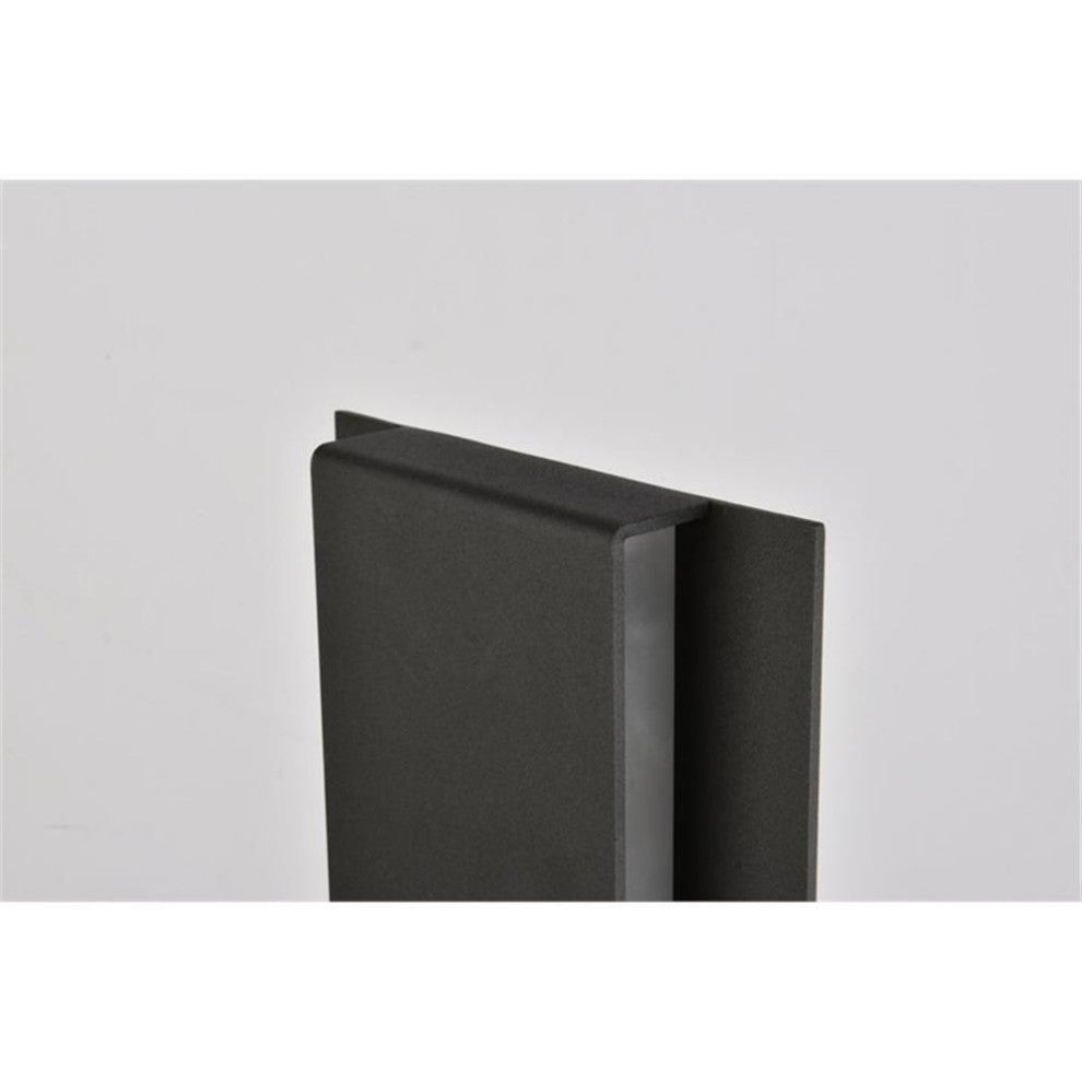Living District Raine 1-Light Modern Aluminum Led Wall Sconce in Black