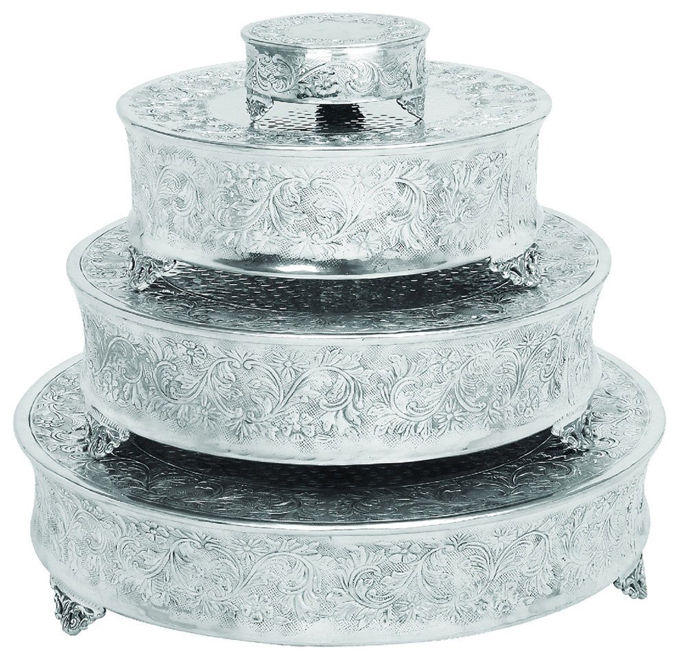 Urban Designs Event Essentials Round Wedding Cake Stands, 4-Piece Set