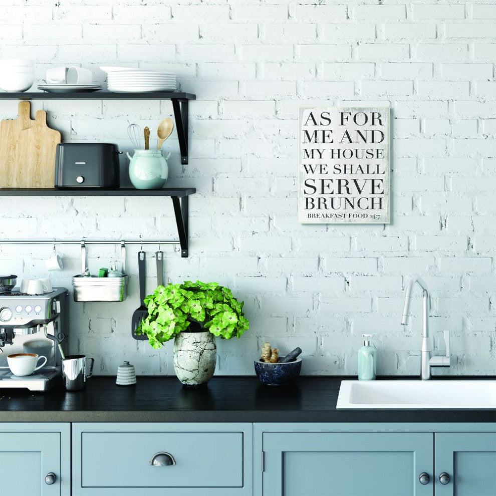 Stupell Industries Shall Serve Brunch Funny Family Kitchen Word Design, 10 x 15