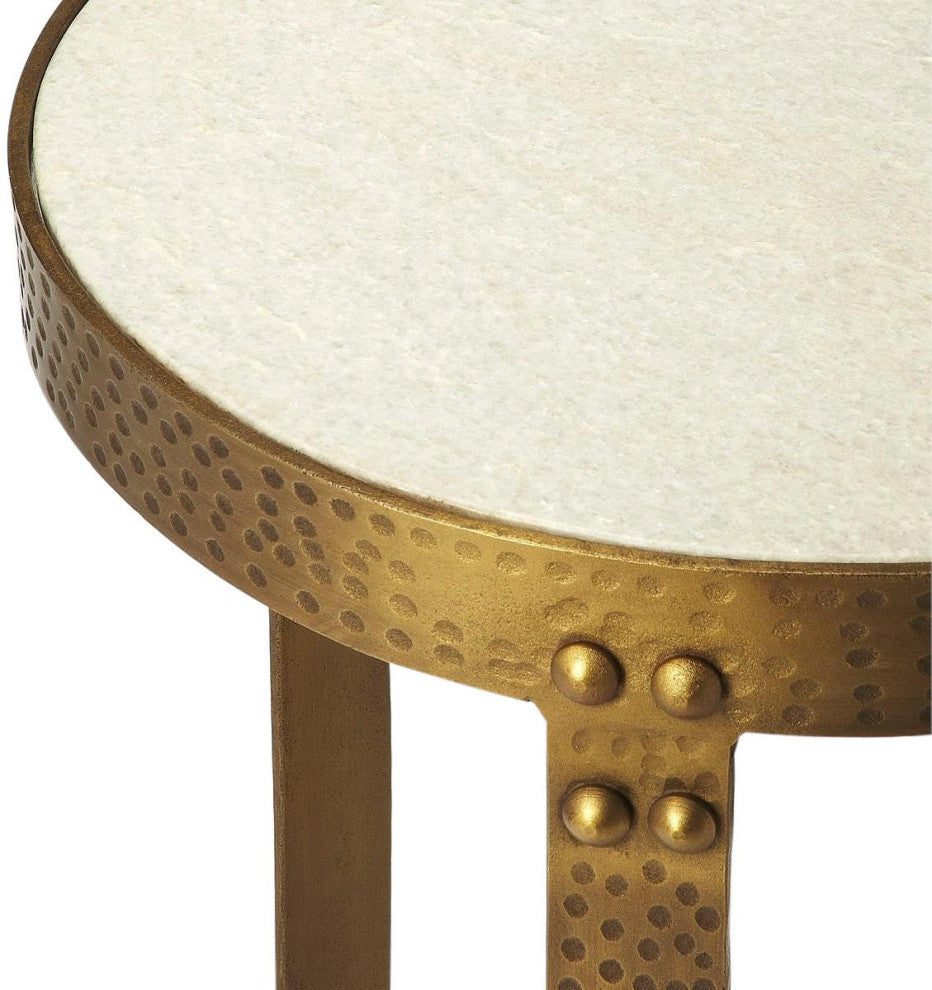 Elegant Marble Top Side Table by Butler