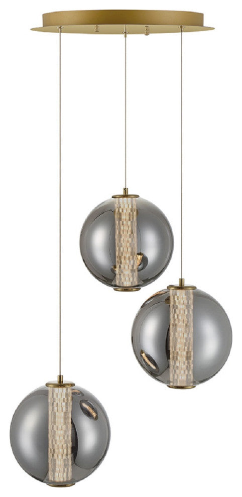 Atomo 3-Light Pendant, Gold