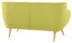 Modern Contemporary Loveseat, Wheatgrass Fabric