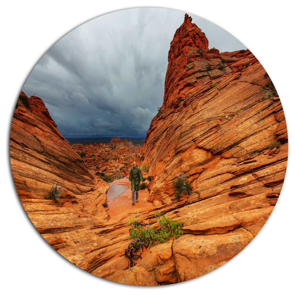 Vermillion Cliffs Wilderness, Landscape Round Wall Art, 36"