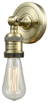 Bare Bulb 1-Light ADA Compiant Sconce, Antique Brass
