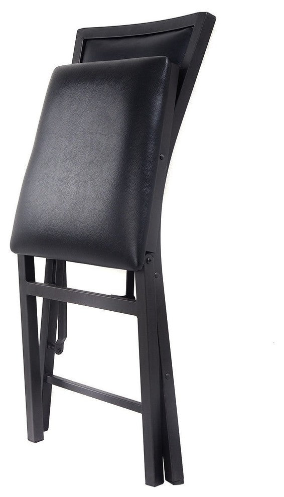 Classic Design Set of 2 Metal Folding Chair Dining Chairs