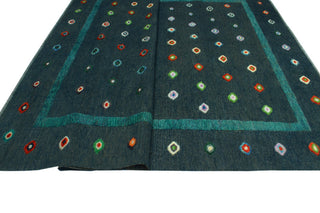 High-Low Kilim Golbahar Blue-Grey Rug