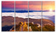 "Foggy Val Gardena Valley Panorama" Seashore Wall Art, 4 Panels, 48"x28"
