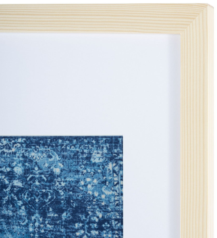 Safavieh Demitri 23" Blue Framed Textile Wall Art