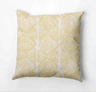 Cowry Cluster Pillow, Yellow, 20"x20"