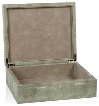 Molfeta Shagreen Leather Decorative Box, Large-11" X 9" X 4"