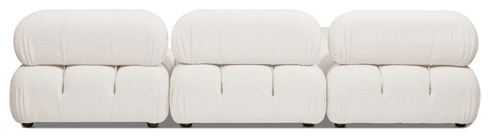Marcel 109.5" Modular Sectional, Ivory White Boucle