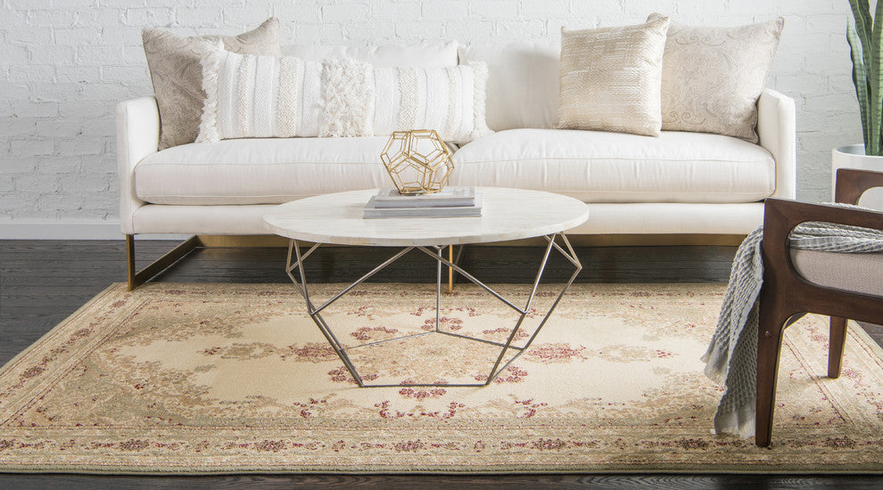 Unique Loom Cream Louis Versailles 2' 2 x 3' 0 Area Rug