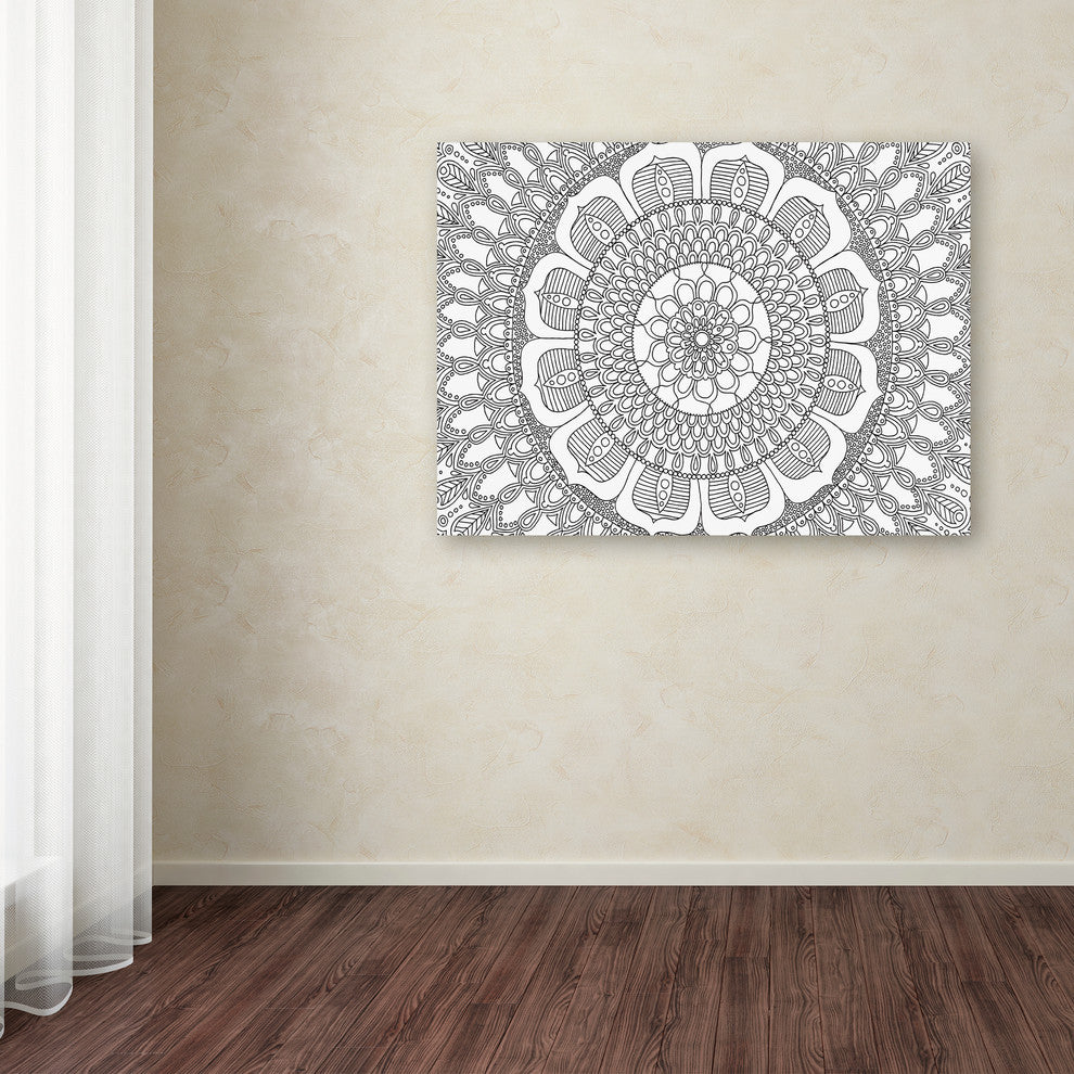 Hello Angel ''Flower Mandala'' Canvas Art, 19x14