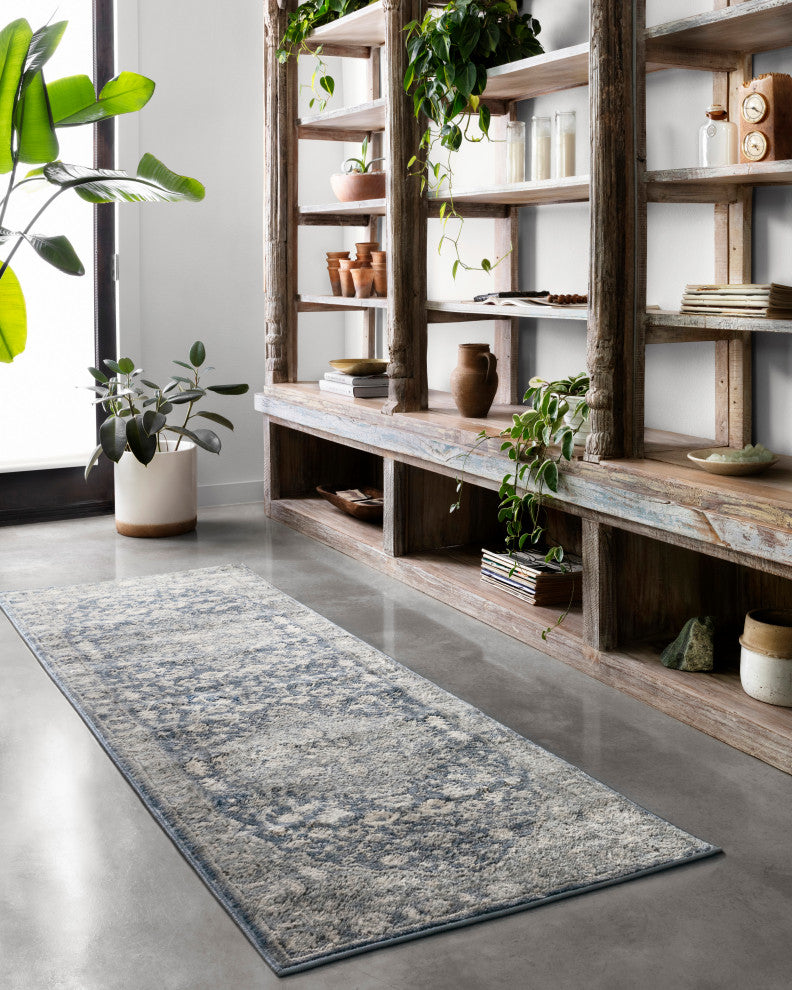 Teagan TEA-01 Area Rug, Denim/Mist, 7'11"x10'6"