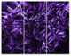 Purple Crystal Texture Design, Abstract Triptych Canvas Print, 36x28, 3 Panels