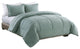 Washed Cotton Comforter Mini Set, Green, Twin Xl
