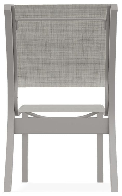 Leeward Sling Stackable Outdoor Dining Chair, Deacon/Warm Gray