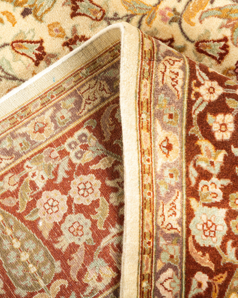 Myebon One-of-a-Kind Hand-Knotted Area Rug Ivory, 6'1"x8'9"