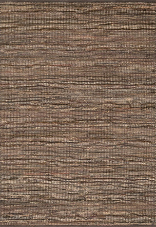 Natural Leather & Jute, Edge Area Rug, Brown, 9'3"x13'