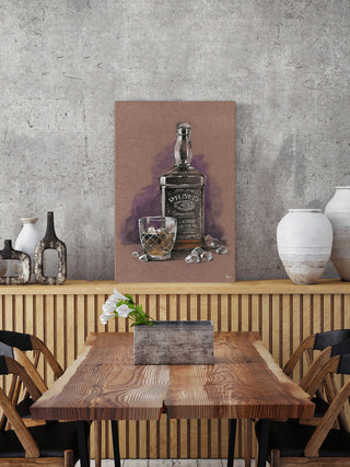"Whiskey" Painting Print on Wrapped Canvas, 40"x60"
