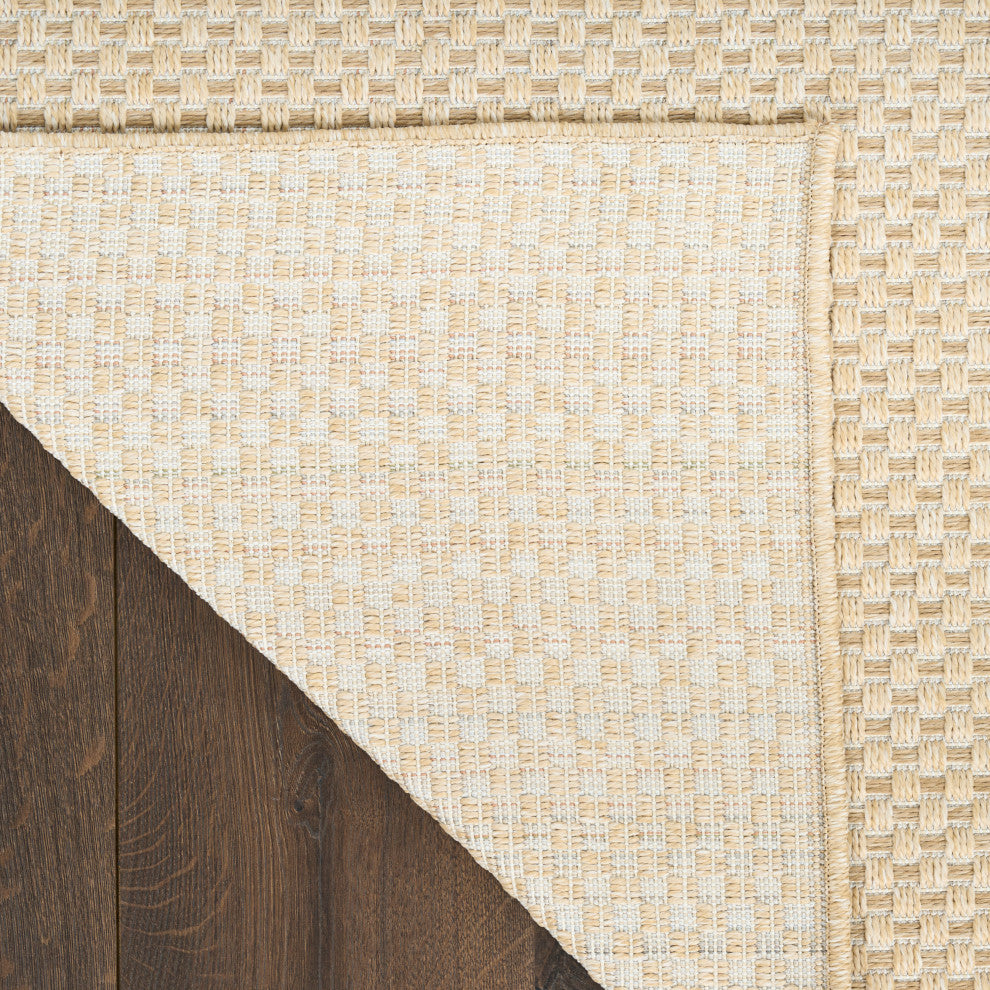 Nourison Tulum 2'2" x 8' Cream Outdoor Rug