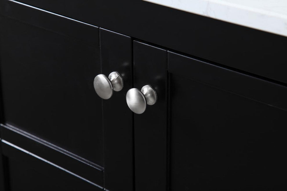 Black 72" Double Sink Bathroom Vanity