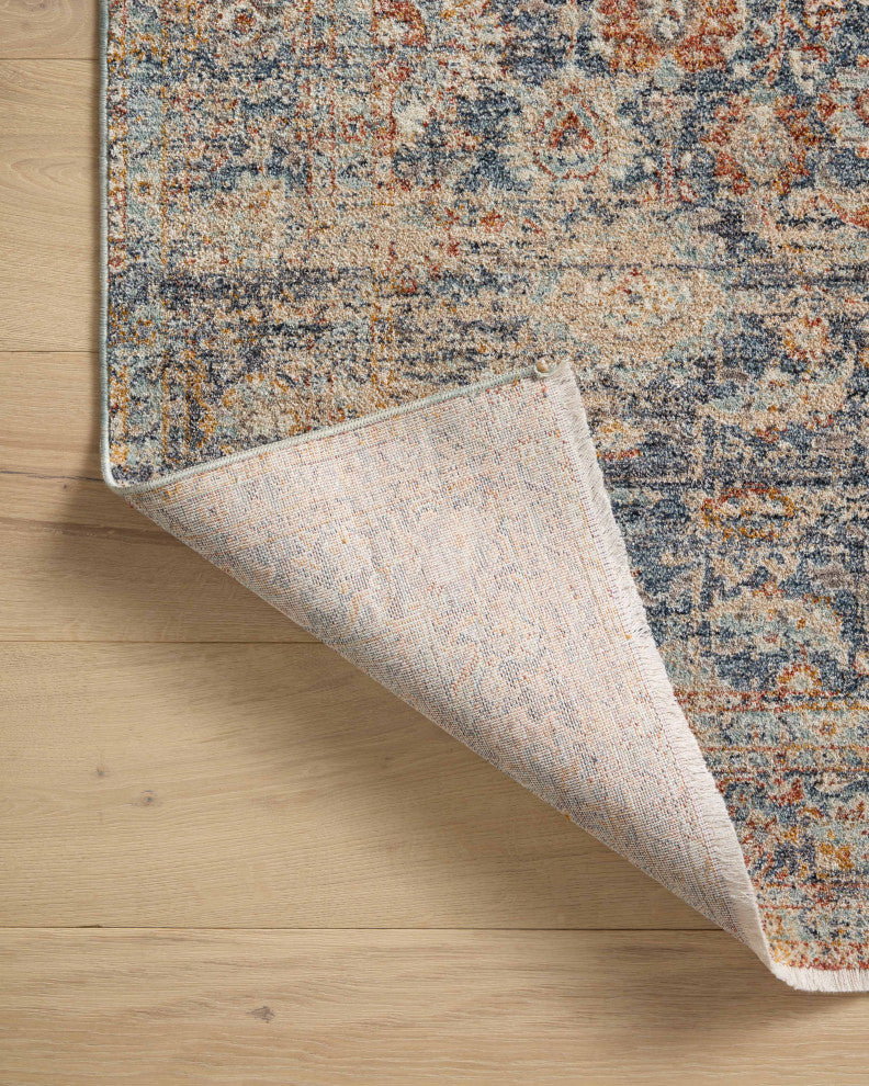 Angela Rose x Loloi Blake Navy / Multi 5''-3" x 5''-3" Round Area Rug