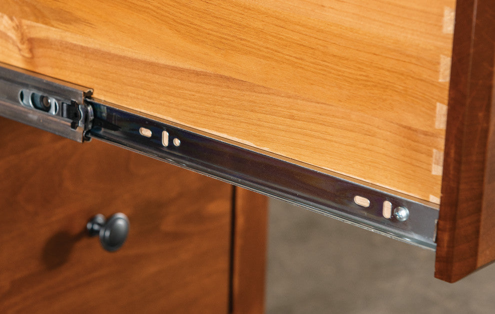 4 Drawer Desk, Warm Cherry
