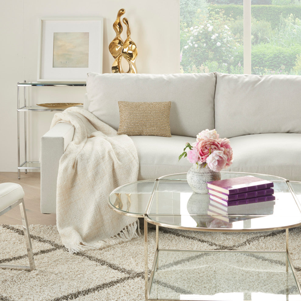 Mina Victory Z0735 Throw Pillow, Gold, 10" X 14"