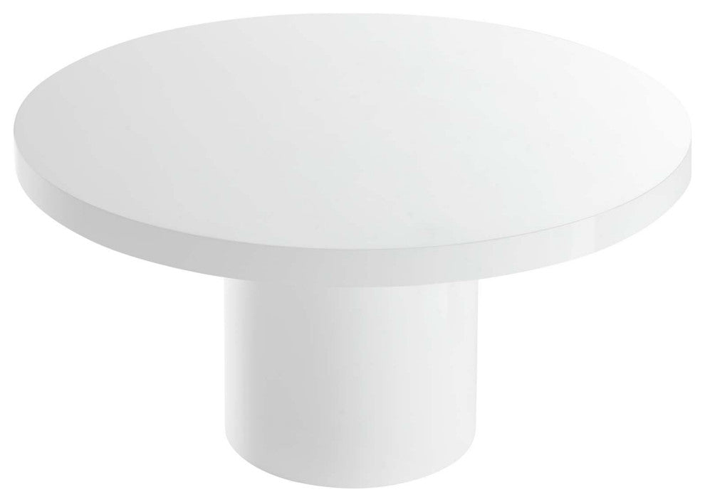 Gratify 60" Round Dining Table, White