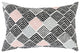 Surya Zagora ZAG-001 16"x16" Pillow Cover, Black/White/Coral