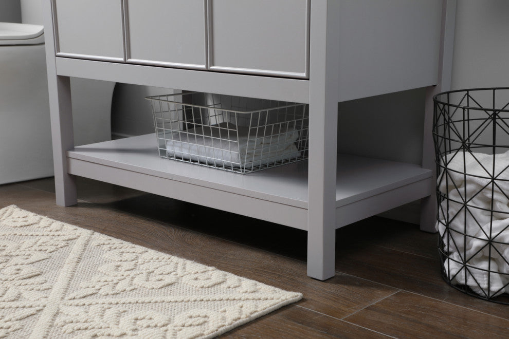 36" SIngle Bathroom Vanity, Grey