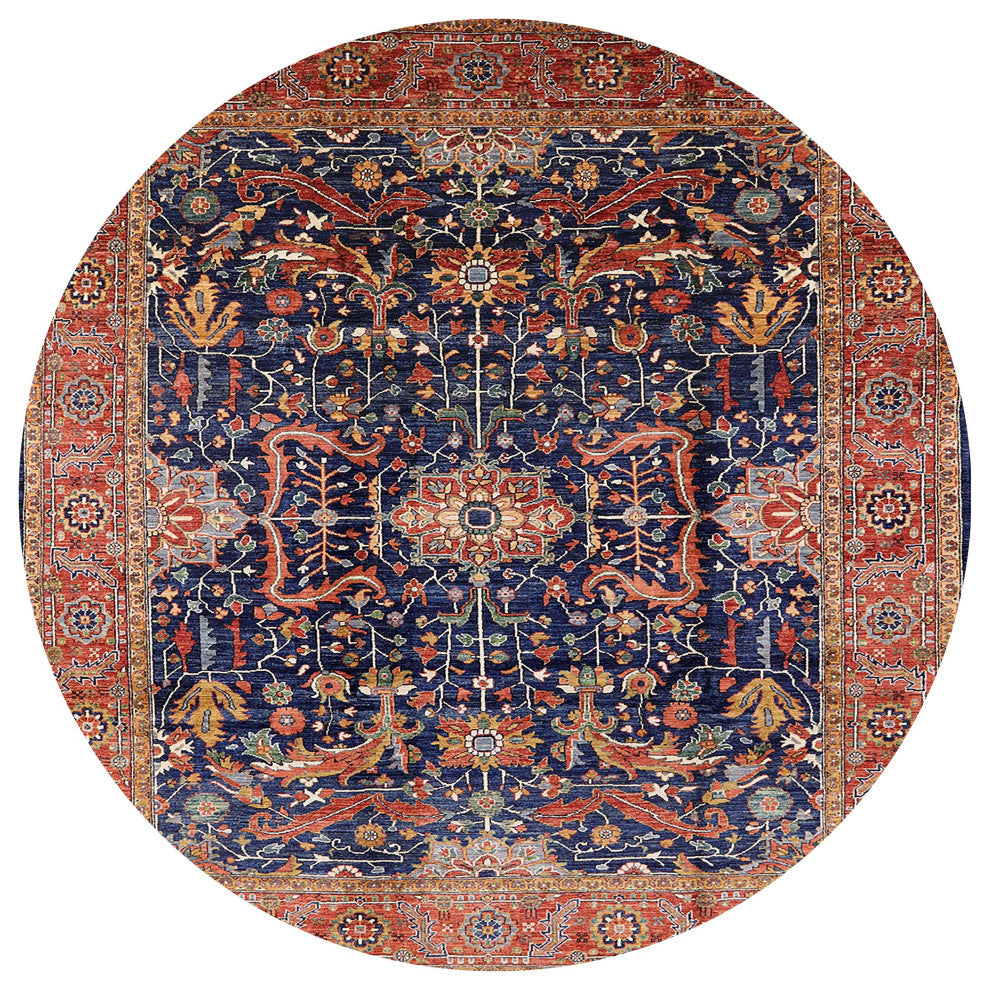 Ahgly Company Indoor Round Mid-Century Modern Area Rugs, 5' Round