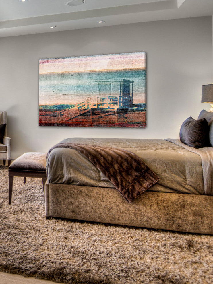 "Beach Safety" Print on Canvas, 36"x24"