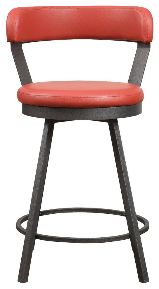 Sonya Counter Height Swivel Stools, Set of 2, Red