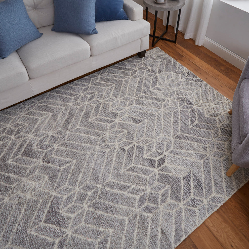Weave & Wander Saena Gray/Natural Rug, 9'x12'