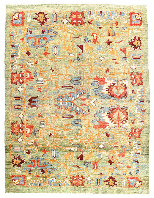 Fine Hand Knotted Persian Sultanabad Rug 8'4"x11'1"