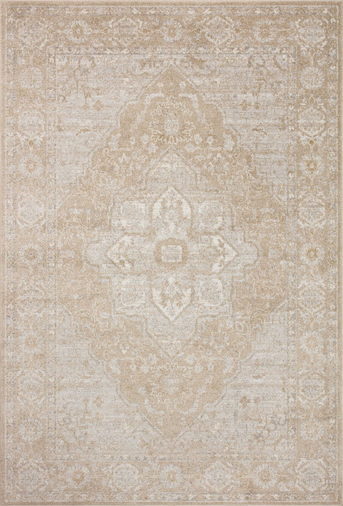 Loloi II Odette Beige / Silver 18" x 18" Sample Rug